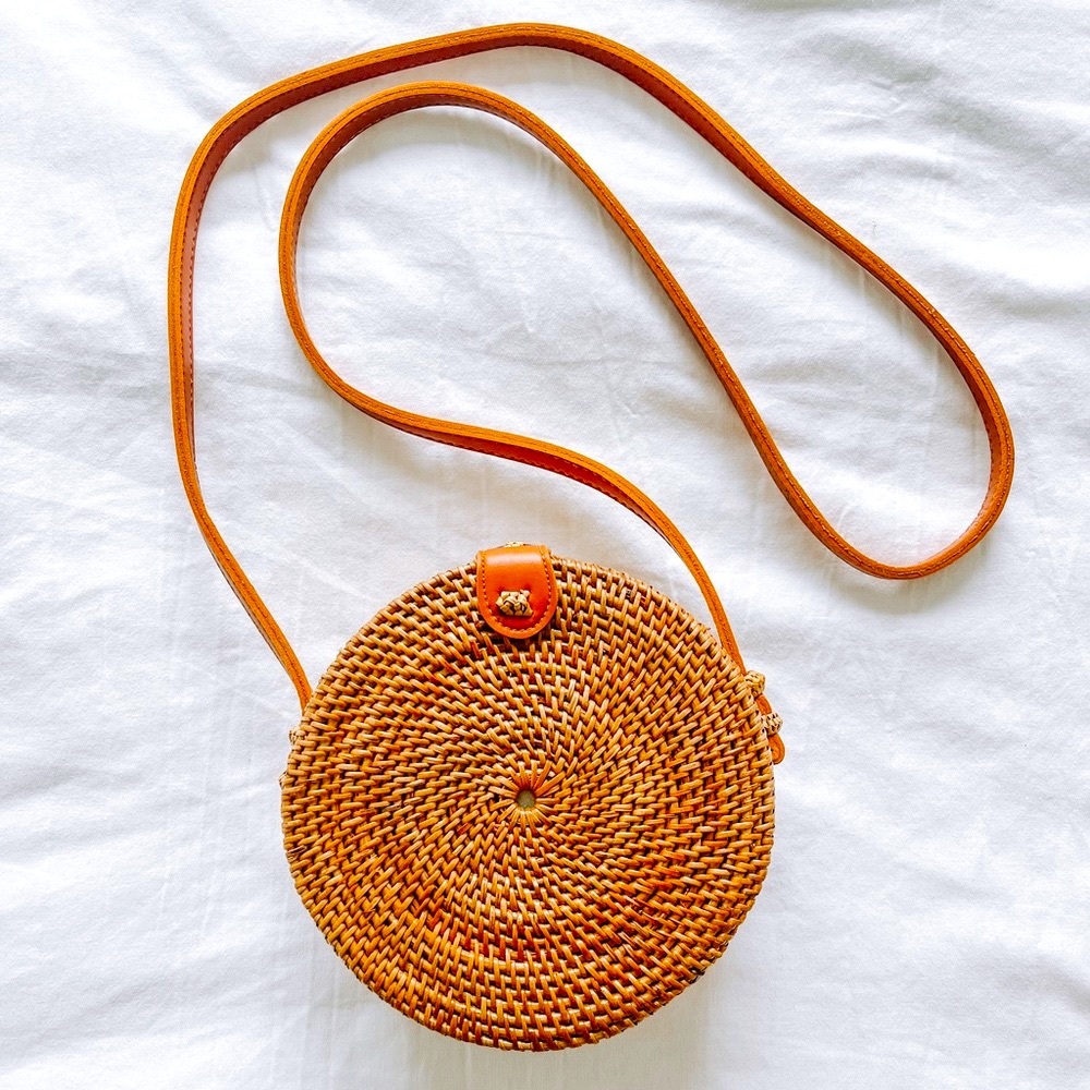 Rattan Circle Bag 6”